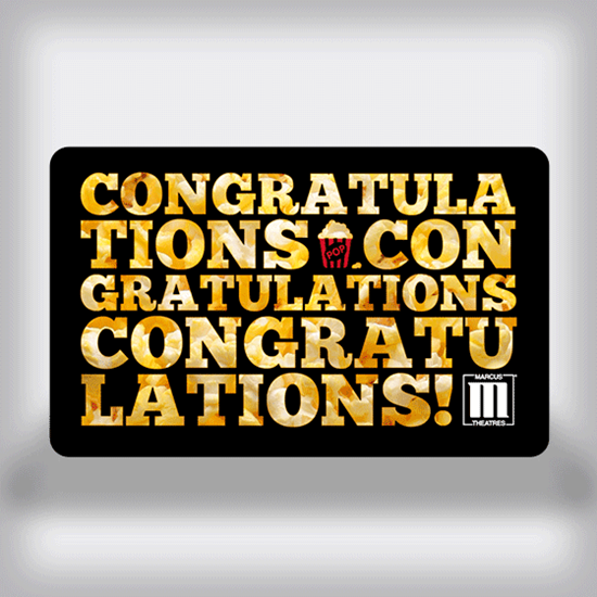 Picture of Congratulations Movie Gift Card - Letters Edition