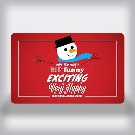 Picture of Holiday Movie Gift Card - Thrilling Funny Exciting Snowman Edition