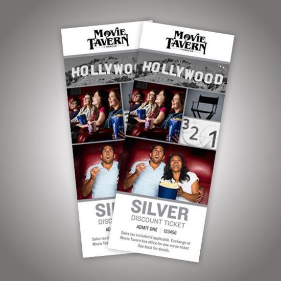 Picture of Movie Tavern Silver Tickets with Popcorn