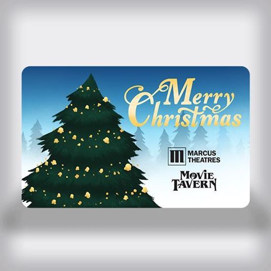 Picture of Holiday Movie Gift Card - Merry Christmas Popcorn Tree Dual Edition